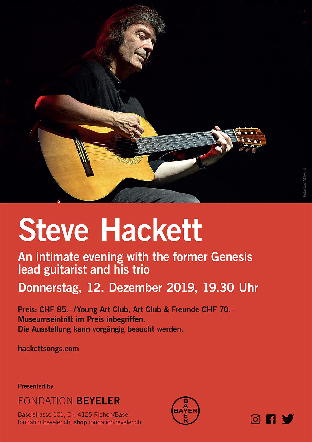 Steve Hackett: Acoustic Trio Show in Basel angekündigt